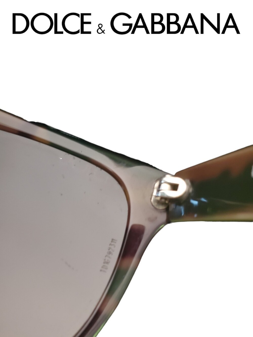 Dolce & Gabbana 4255 Havana Tortoise Sunglasses Gray Lenses Lime Green Trim - Picture 10 of 12